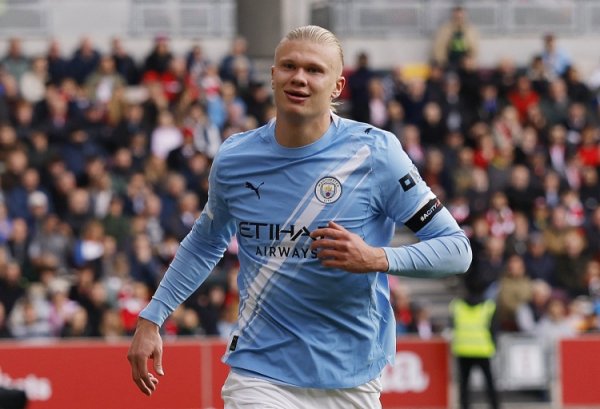 双响！英超官方：哈兰德当选曼城3-1伯恩茅斯一役全场最佳球员